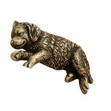 Statue d'animal en métal, Figurines de chien,-Allongez-vous