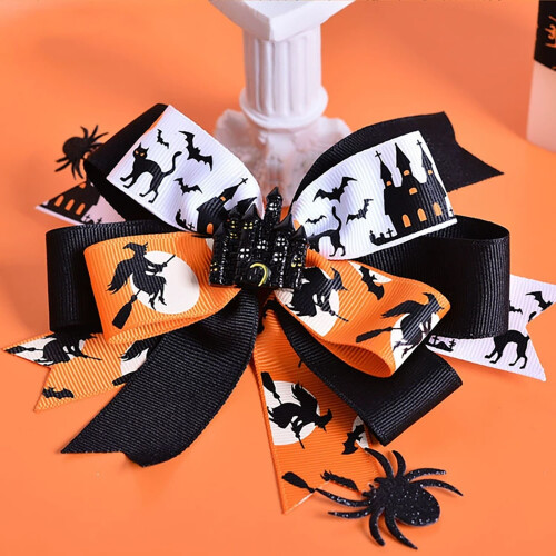 Κορδέλα με συρμάτινη άκρη για το Halloween – Νυχτερίδα, Ιστός αράχνης, Σχέδιο 2