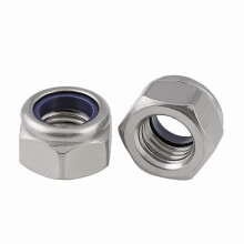 Piulițe de blocare hexagonale din nailon, oțel inoxidabil 304, M2–M20