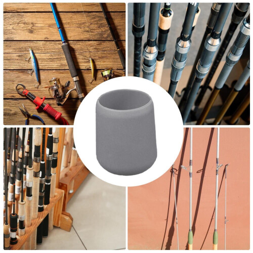 Protetor de extremidade de silicone para vara de pesca – Alta elasticidade, antiderrapante e com absorção de impacto; compatível com varas 2
