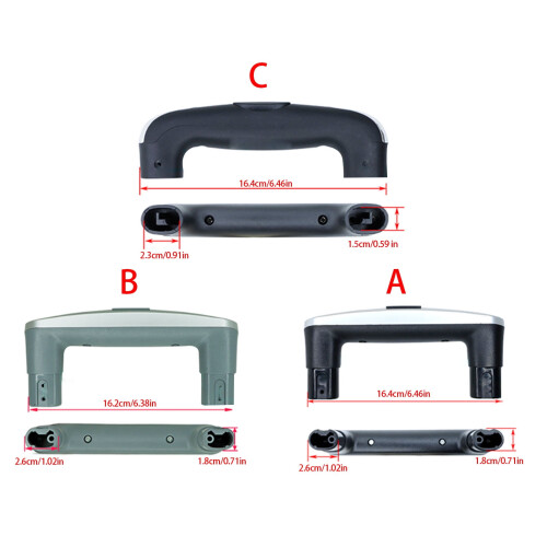 Luggage Handles,Suitcase Pull Handle Grip Suitcase Replacement Handles Carrying Case Handle Suitcase Accessories Black 2