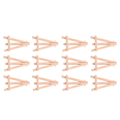 Conjunto de 12 Mini Cavaletes de Madeira de 5 Polegadas com Suporte Tripé para Exibir Telas e Fotos Pequenas. 1