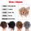 Chignon synthétique décoiffé, chouchou élastique, chignon lisse, postiche, extension de queue de cheval 3