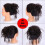 Chignon synthétique décoiffé, chouchou élastique, chignon lisse, postiche, extension de queue de cheval 5