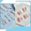 Pérolas de plástico com base plana, 60g, imitação de pérolas, strass com base plana, rosa, azul e branco. Pérolas semicirculares com base plana. 5