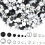 Pérolas de plástico com base plana, 60g, imitação de pérolas, strass com base plana, rosa, azul e branco. Pérolas semicirculares com base plana. 7