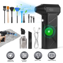 Pistol de praf cu aer reîncărcabil cu lumină LED, 160000 RPM, 4 viteze, 1 buc.