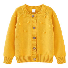 Kids Cardigan Sweater Long Sleeve School Uniform Knit Cardigan Button Cable Clousure Sweater for Fall and Winter