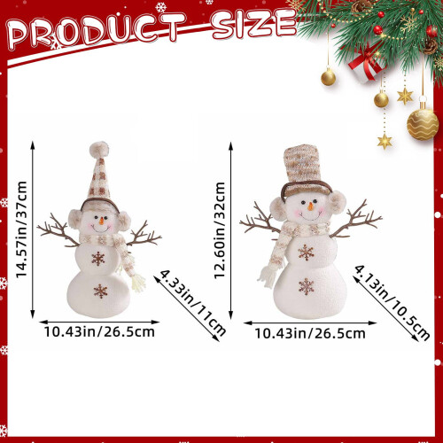 Snowman Gnome Figurine with Bobble Hat – Festive Tabletop 2