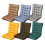 Gestepptes Bodenstuhlkissen Blau 1er-Pack 3