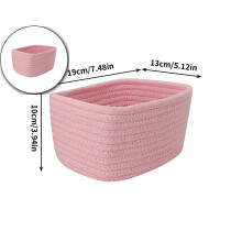 Petits paniers de rangement pour l'organisation, jolis paniers cadeaux décoratifs tressés pour étagères, mini-paniers de rangement avec poignées