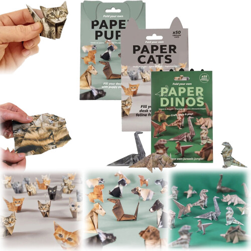 Κιτ Origami για Γάτες από Χαρτί DIY3D – Τυπωμένα Σχέδια & Αυτοκόλλητα 2