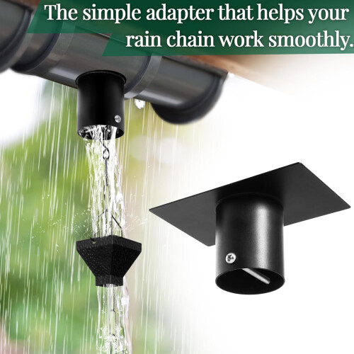 Effective Functional Artistic Rain Chain Gutter Adapter 1
