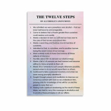 The 12 Steps Addiction Recovery Poster 13 Canvas Painting Posters And Prints Wall Art for Living Room Bedroom Decor