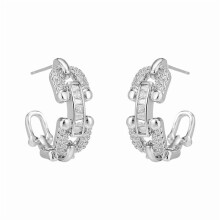 Ohrringe aus Sterlingsilber mit Zirkonia, 925er Sterlingsilber, 1 Paar