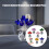 Figurines de fleurs de roses en cristal avec Base,-Bleu profond 3