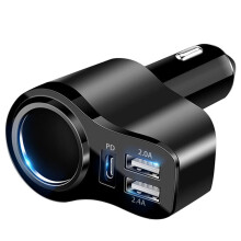 Nabíječka do auta s USB-C portem 168 W, 4 porty 12 V/24 V