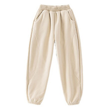 Pantalon de jogging doublé chaud pour enfants, pantalon thermique d'hiver pour garçons et filles, vêtement de jeu doux et confortable, pantalon