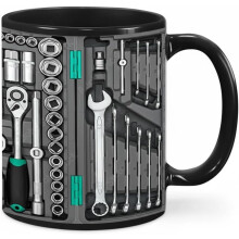 Mechanic's Toolbox Mug, 2026 11oz Ceramic Mechanic Toolbox Coffee Cup Hyper Real Tool Case Machinist Tool Box Tea Mug Funny Gift for Husband Dad