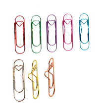 8 Pieces/set Elegant Heart Design Metal Paper Clips-8 colors