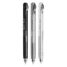 3 stuks druktype gel-inktpen 0,5 mm tip sneldrogende vloeistof-l