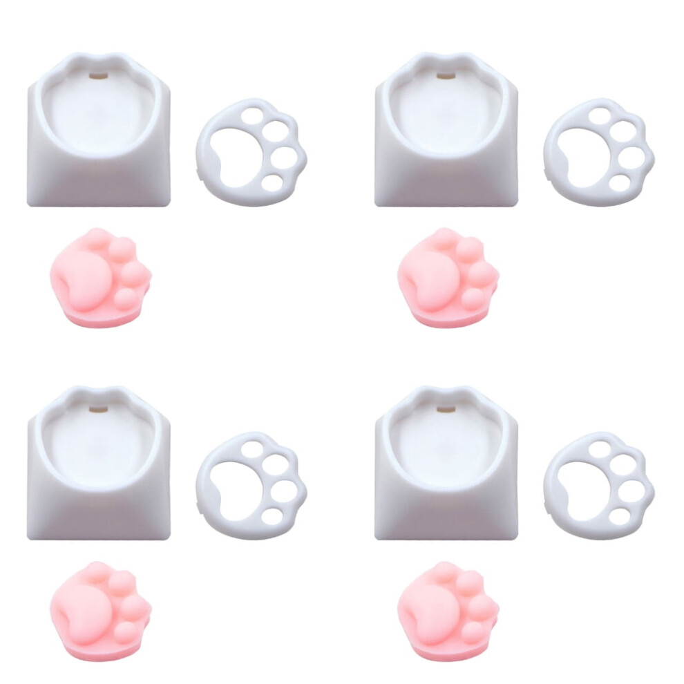 Silicone Cat Paw Keycaps Soft Quiet Anti-Slip For Keyboard 9122141488897
