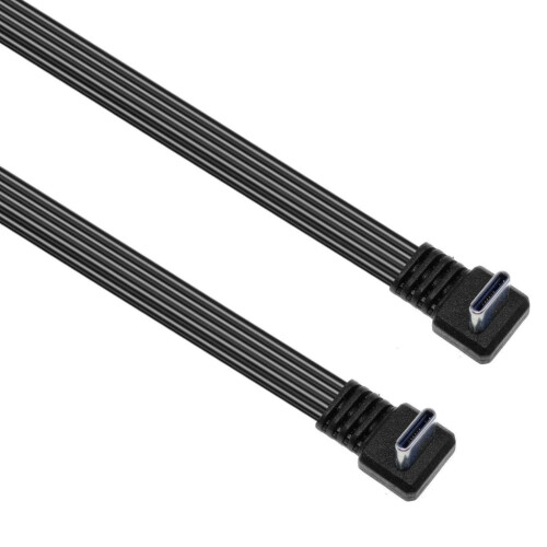 Cable de transferencia de datos en ángulo recto a USB C con carga rápida de 45 W para teléfono