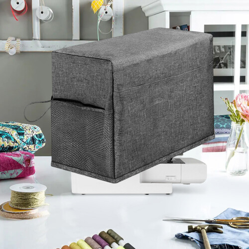 Multiple Pocket Sewing Machine Guard Dust Cover For Home-Purple 2
