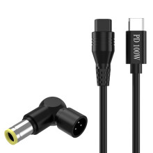 Câble de charge rapide USB Type C PD100W, connecteur 3 broches, système de négociation intelligente des tensions