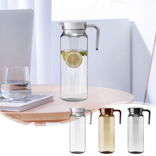 Pichet grande capacité - Plastique alimentaire, couvercle à pression, format compact pour réfrigérateur, style moderne bar et restaurant
