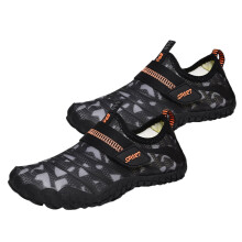 1Pair Black Upstream Shoes with Stretchable Comfort for Sailing Boating and Beach Games