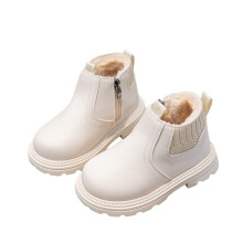 Buataisí rúitín PU do Chailíní, Bróga Ócáideacha Slip-On le hUachtar Bog & Bonn Tiubh – Comhoiriúnach le Z02White, 2-2.5Y