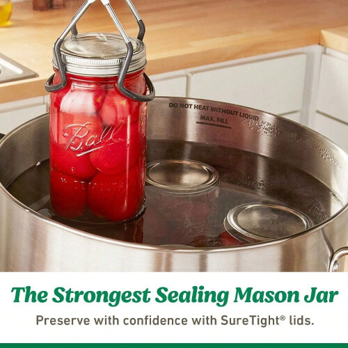 64oz6pk γυάλινο βάζο Mason με φαρδύ στόμιο με καπάκι και ταινία: Διαφανή βάζα 2