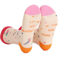 Lustige Osterhasen-Socken für Damen, beige, Einheitsgröße