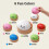 Γιγάντιο ζυμαρικό 4" Squishy – Ψωμάκι μυστηρίου ουράνιου τόξου, ανακούφιση από το 4
