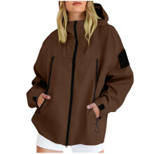Wasserdichter Kapuzenpullover mit Reißverschluss für Paare – Leichte, modische Outdoor- und Freizeitjacke für Damen – Ideal für Abenteuer zu