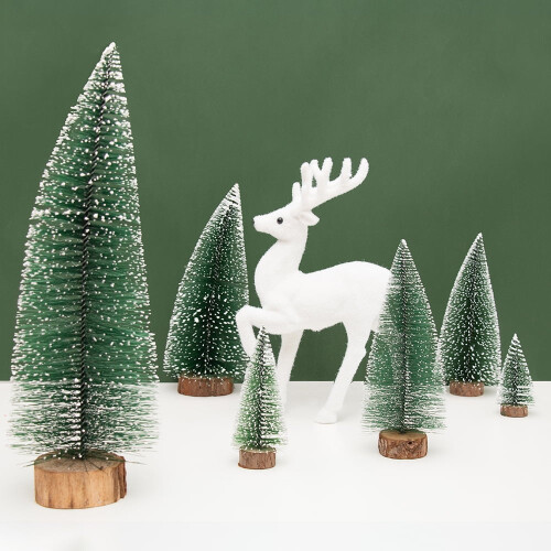 Mini-Weihnachtsbaum-Dekorationsset (künstlich, immergrün)