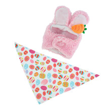 Elegant Plush Geese Scarf Rabbit Hat Clothing For Outdoor-Pink