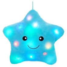 15,8" LED Twinkle Star plysjpute – glødende kosestjerne med fargerike nattlys, bursdags-/valentinsgave til småbarn