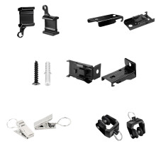 114 Stück Vorhangschienen-Gleiter, Haken, Traversen,-Schwarz