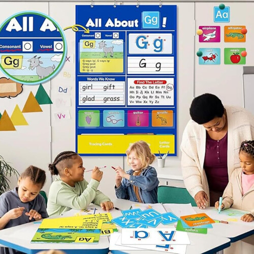 Alphabet Learning Pocket Chart with 182 Cards 2