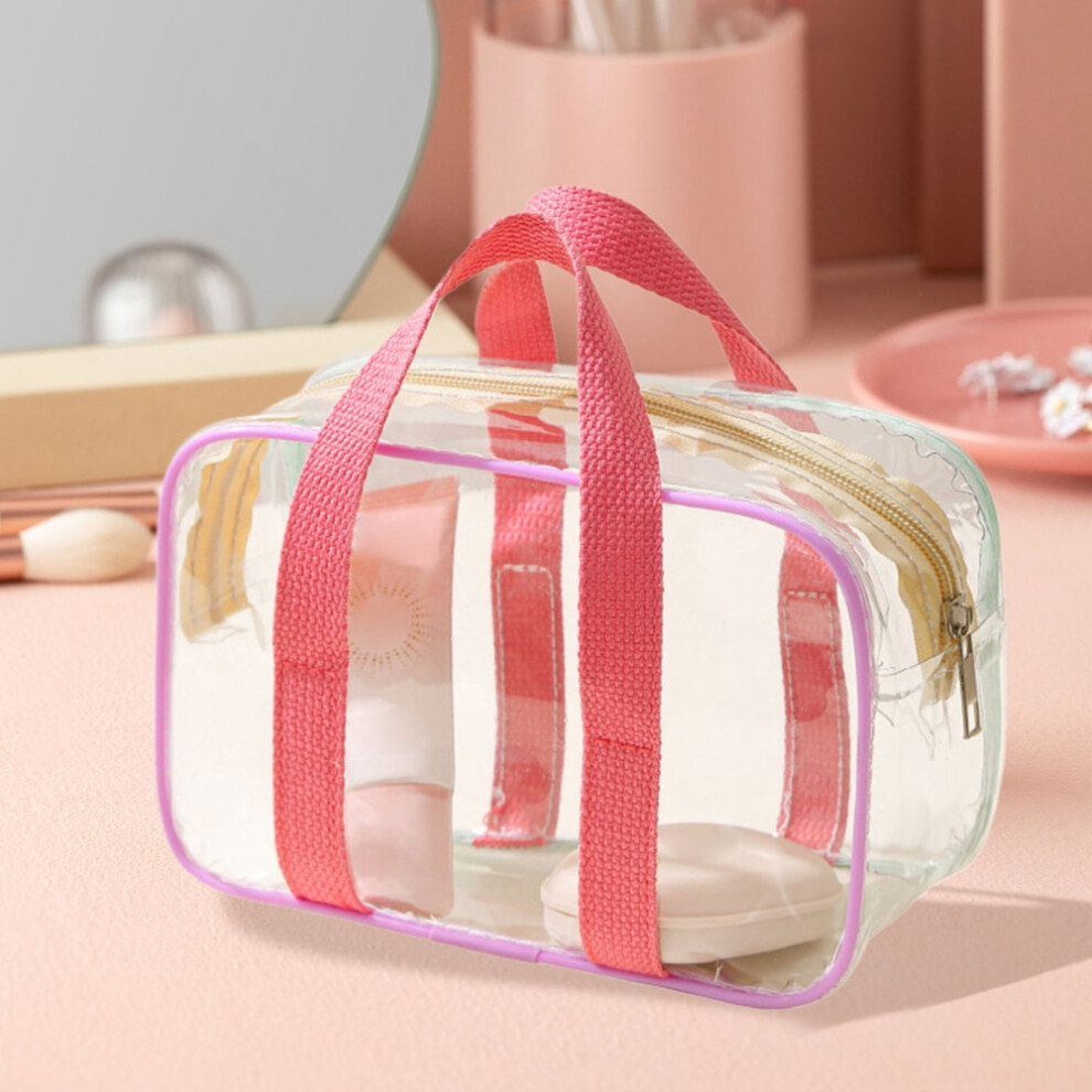 Clear Portable Airplane Cosmetic Pouch, Water-Resistant Makeup Bag with Zipper â for Travel, Gym, School, Beach, Concerts & More