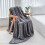 Harmaa polyesterihuopa 70x100cm 1