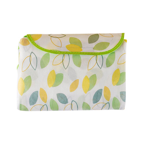 Cute Gingham Leaf Pattern Blanket, Waterproof Foldable, Portable Compact Beach Blanket, Oversized Outdoor Mat