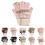 Rood-witte kersthandschoenen voor touchscreen, dames, 2 stuks 3