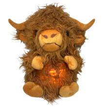Peluche a forma di lontra che respira, 33 cm, calmante e rilassante per il sonno e per l'ansia, con musica, luci e movimento ritmico di respirazione.