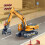 Escavatore robotico giocattolo per bambini con 3 bracci e suoni/luci 2