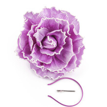 Overdreven bloem haarband haaraccessoire voor bruiloften,-Paars