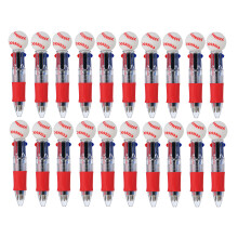 Novelty 4-Color Retractable Pen Shaped Like-Baseball 20PCS