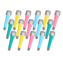 Microfoni giocattolo in plastica colorati, confezione da 16